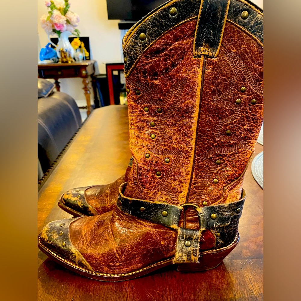 Bed Stu Distressed leather Western Boots Cobbler Series.